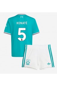 Liverpool Ibrahima Konate #5 Jalkapallovaatteet Lasten Kolmas peliasu 2025-26 Lyhythihainen (+ Lyhyet housut)